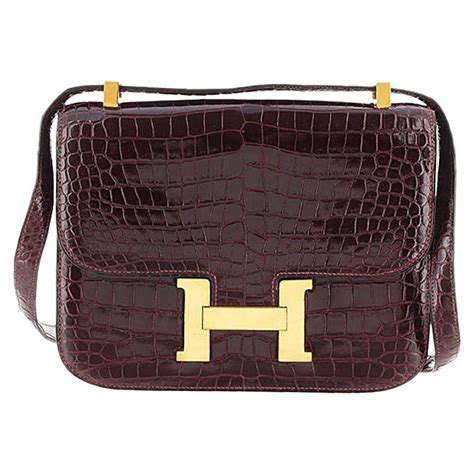 hermes crocodile constance shoulder bag|hermes crocodile bag cost.